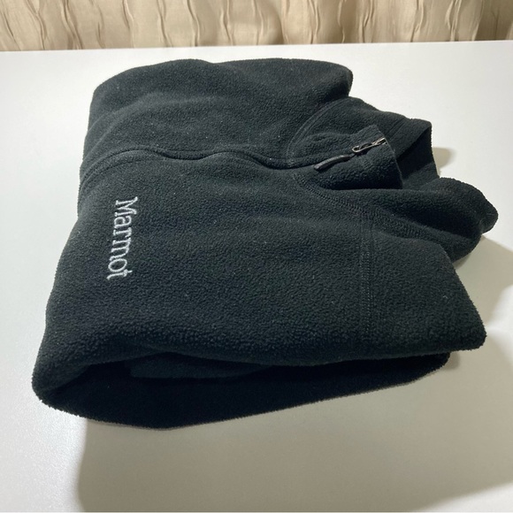 Marmot Polartec Men's M Classic Fleece 1/4 Zip Pullover Black Medium EUC - Picture 16 of 16